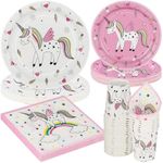 PARTY GO 96 Pcs White Unicorn Table