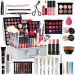 FantasyDay All-in-one Makeup Gift Set | Full Makeup Kit for Women Multipurpose Essential Bundle Include Eyeshadow Palette Lipstick Blush Concealer Face Powder Eyeliner Lipgloss Mascara Eyebrow Pencil