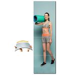 UNBREAKABL MIRO Shatterproof Full Length Mirror Tiles, 4-Piece Set, 16x16 Inch, Frameless Plexiglass Acrylic Plastic, Wall Mounted, Home Gym, Workout, Bedroom