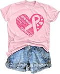 tiorhooe Breast Cancer T Shirts Women Pink Ribbon T Shirt Breast Cancer Gifts for Women Tops