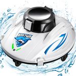 Cordless Robotic Pool Cleaner, Pool Vacuum for Above Ground Pool Lasts 2.5-3 Hours, Robotic Pool Vacuum Cleaner Intelligent Path Planning with Strong Suction,Ideal for Pools Up to 1100 SQ/FT