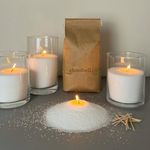 Diablos Customized Powder Candle Making Kit, 200GM Wax with 20 Wicks Refillable Beaded Wax Sand DIY Pearled Candle All Natural Reusable Candle Making Kit Self Extinguish Candle for Home Decor