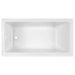 American Standard 2573202.020 Studio 60x30-inch Bathtub - Above Floor Rough-in with Built-in Apron - Left Drain White