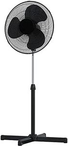 Starke Pedestal Fan 40cm Black 3 Speed with Tilt & Oscillating Adjustable Height