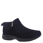 Easy Spirit Womens Tshuffle Suede Ankle Shooties Black 6 Wide (C,D,W)