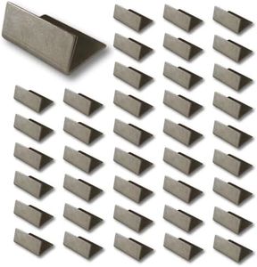 Table Card Holder Silver Stainless Regular size Table numbers Place card Memo Business card Wedding Photo Traiding card Set of 40 (Silver regular 40)