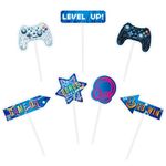 WERNNSAI Video Game Party Cupcake Topper - 36 PCS Game Party Supplies Cake Decorations Cupcake Toppers Picks for Boys Kids Game on Theme Party Decorations Cake Decor