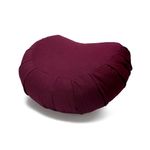 Sarveda Zen Shaped Crescent Zafu Meditation Cushion | Rouge Pink