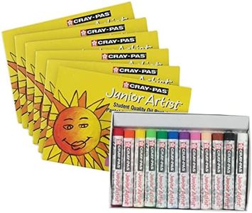 SAKURA Cray-Pas Junior Artist Oil Pastel Set - Soft Oil Pastels for Kids & Artists - 12 Colors - 6 Sets of 12