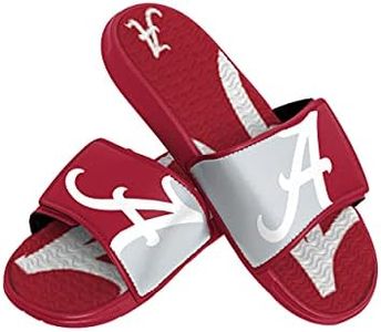 FOCO Alabama Crimson Tide NCAA Mens Colorblock Big Logo Gel Slides - L