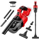 Cordless Vacuum for Milwaukee 18V Battery, Handheld Vacuum Cleaner Stick Vacuum Shop Vac for Home Car Hardwood Floor Carpet with Washable HEPA Filter 125AW(No Battery)