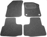 Carsio Carpet Car Mats For VW UP 2012 onwards 4 Piece Set With 2 Clips Tailored Fit Floor Mat Complete Accessory Black Custom Fitted - All Weather, Anti-Slip Backing & Black Trim