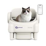Petverse Automatic Cat Litter Box Self Cleaning for Multiple Cats, Smart App Enabled, Large Waste Capacity, Odor Eliminator, Works with Clumping Litter, Liner Bags and Mat Included