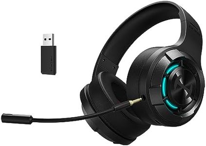 Edifier G30S Wireless Gaming Headset with 2.4 GHz, Bluetooth Over-Ear Headphones with dongle, 15ms Lower Latency Gamer Mode, Detachable Microphone, RGB Light, 30 Hour Playtime for PS4/PS5/PC - Black