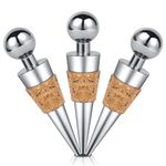 HOTUT Wine Bottle Stoppers,3pcs Bottle Stopper, Reusable Bottle Saver Sealer Wine Corks, Stoppers Wine Corks for Wine Champagne Beer