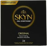 SKYN ORIGINAL Condoms, Non-Latex, Natural feel with SKYNFEEL ™ technology, 24 Count box