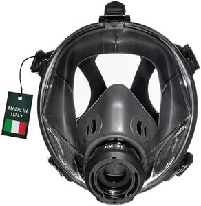 MIRA Safety CM-I01 Full-Face Industrial-Grade Gas Mask with 40mm NATO Filter Compatibility and Advanced Valve Design (Black)