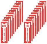 Fire Extinguisher Sign 20 Pack, 4" X 12" Fire Extinguisher Stickers for Business, UV Protected and Weatherproof Self Adhesive Safety Sign Sticker for The House Indoor Outdoor