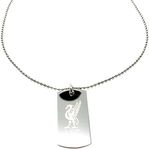 Official Liverpool FC Stainless Steel Engraved Crest Dog Tag and Chain