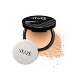 Staze 9To9 Hd Bright Poreless + Oil Control Compact|Hd Flawless Matte Finish|Evens Complexion For All Skin Types|Controls Oil|Lightweight Microfine Formula|Vitamin E Enriched|228C Latte|9G,Beige