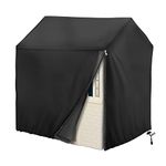 Iceberg Elf Outdoor playhouse cover, Waterproof covers keeps the kids playhouse dry and clean 45" Lx 37" W x 50" H 420D ( Heavy duty oxford fabric ) Double stitched seam, All-Weather protector (Black)