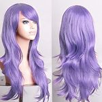 YEESHEDO Long Wavy Curly Pastel Purple Cosplay Wigs for Women with Bands Costume Cosplay Party Wig 70cm (Light Purple)