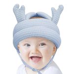 Babies Bloom Baby Safety Helmet Adjustable Size Baby Learn to Walk Soft Safety Helmet Infant Anti-Fall Anti-Collision, for Baby (8-36 M) (Blue)