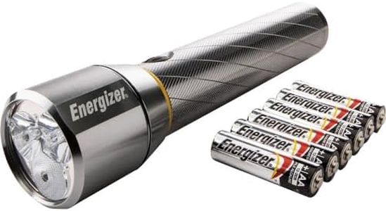 Energizer Profesional - Linterna metálica para uso profesional, 1500 lúmenes, 230 m alcance, resistencia caída 1 m y funciona con 6 pilas AA