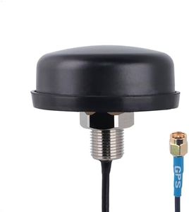 Proxicast Active/Passive GPS Antenna SMA - Through Hole Screw Mount Puck Antenna with Straight SMA Male Connector on 3 ft Coax Lead - 28 dB LNA (ANT-190-010)