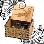 MINGZE Wooden Music Box - Hand Crank Musical Box, A variety of styles Hand Engraved Wooden Music Box, for Home Decoration Crafts Birthday Gift (Frozen)