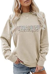 ARTECE Ultrasound Technologist Sweatshirt, Ultrasound Tech Shirt, Ultrasound Technologist Graduation Gift Women Crewneck Tops Beige