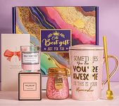 Birthday Pamper Gifts for Women, Inspirational Thank You Gifts for Her, Relaxation Spa Bath Set Hamper Gift for Girlfriend Sister Mum Wife Friend, Unique Gift Box Coffee Mug Scented Candle Bath Salts