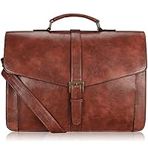 ESTARER Men's Leather Briefcase for