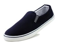 DUNLOP Mens Canvas Shoes Slip On Boat Deck Yachting Summer Plimsoll Casual Pumps Trainers (Navy, UK Footwear Size System, Adult, Men, Numeric, Medium, 9)