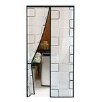 Risareyi Magnetic Thermal Insulated Door Curtain, Transparent Translucent EVA Door Cover Windproof Waterproof Magnetic Screen Door Auto Closer for Kitchen Air Conditioner Room Heater Room, No Drilling