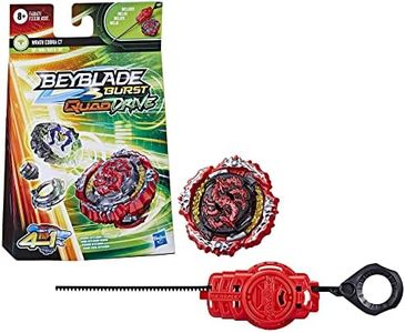 Beyblade QuadDrive Wrath Cobra C7 Top Starter Pack - Battling Game Toy with Launcher, Multicolor, Plastic, Attack Type, Big Kid