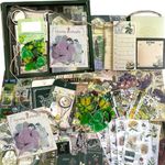 The AutoStory Junk Journal & Scrapbook Kit: A6 Notebook, Stickers, DIY Set with Vintage Aesthetic & Creative Decor Journaling Supplies. Ideal Gifting for Teens, Girls (Cyan Looked At Wild Dome, Green)