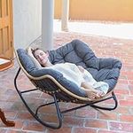 SWITTE Outdoor Rocking Chair, Patio