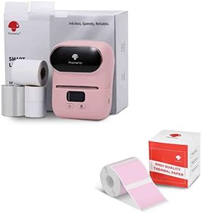 Phomemo M110S Label Maker Set- with 1 Pink Paper, Bluetooth Label Maker for for Business Labeling, Barcode, Office, Cable, Retail, with Fonts Choose, Icons, Templates, Pink