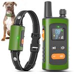 Anti Bark Collars For Dogs, Dog Training Collar with 3200Ft Remote, IPX7 Waterproof Dog Bark Collar for Small Medium Large Dogs, 3 Train Modes (Beep, Vibration, Beep+Vibration) and Rechargable Battery