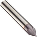 Niagara Cutter N76596 Carbide Chamfering Mill TiAlN Coated 4 Flutes 60 Degree Chamfer End 3/16 Cut Cutting Length 1/4 Diameter