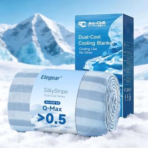 Elegear Revolutionary Cooling Blanket King, Absorbs Heat to Keep Body Cool for Night Sweats, Double Sided Arc-Chill3.0 Cooling Fiber Q-Max>0.5, Lightweight Summer Cold Blankets for Sleeping,229x274CM