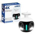 Lorex 4K IP Wired Dual Lens Add-On Security Camera | Smart Security Lighting | Smart Motion Detection | Color & IR Night Vision | 2-Way Talk
