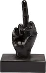 Middle Finger Desk Statue, Hand Gesture FCK You - Resin Statue for Home, Office, Yard, & More - Hand Paperweight Figurine - Packaging May Vary - Garden Decor - Novelty Gifts Adults - Paper Holder