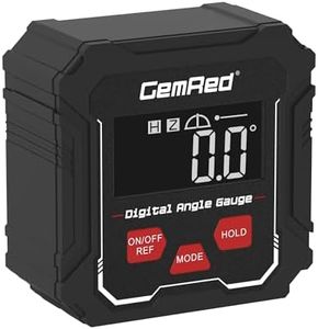 GemRed Digital Angle Gauge, LCD Display, Portable Measurement Tool, Black (DAG-V1 Hold Function)