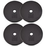 Yes4All 1-inch Cast Iron Weight Plates for Dumbbells – Standard Weight Plates (Combo 7.5lb x 4pcs)