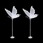 LG LOUIS GARDEN Butterfly Lamp, 3D Luminous Butterfly Floor Lighting Decoration, Wedding Birthday Party Background Ceiling Arrangement Props-2 Set, White Light, 100cm/39.4inch