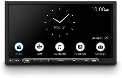 Sony Car Audio 6.95 Inch Touch Screen Media Receiver with Audio and Video Inputs, CarPlay, and Android Auto Compatible, Back Up Camera Ready, Black