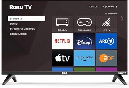 RCA Smart TV 32 Zoll (80cm) HD Fernseher Roku TV mit WLAN Triple Tuner (DVB-T/T2, DVB-C, DVB-S/S2) HDMI USB (Nur für Deutschland) 2024, RK32HN1