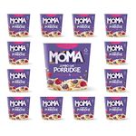 MOMA Instant Porridge Pots CRANBERRY & RAISIN Breakfast Jumbo Oat with Real Fruit | Gluten Free, Vegan, High in Fibre, Source of Protein & Rich in Vitamin B6 | Pack of 12 x 70g | Made in UK